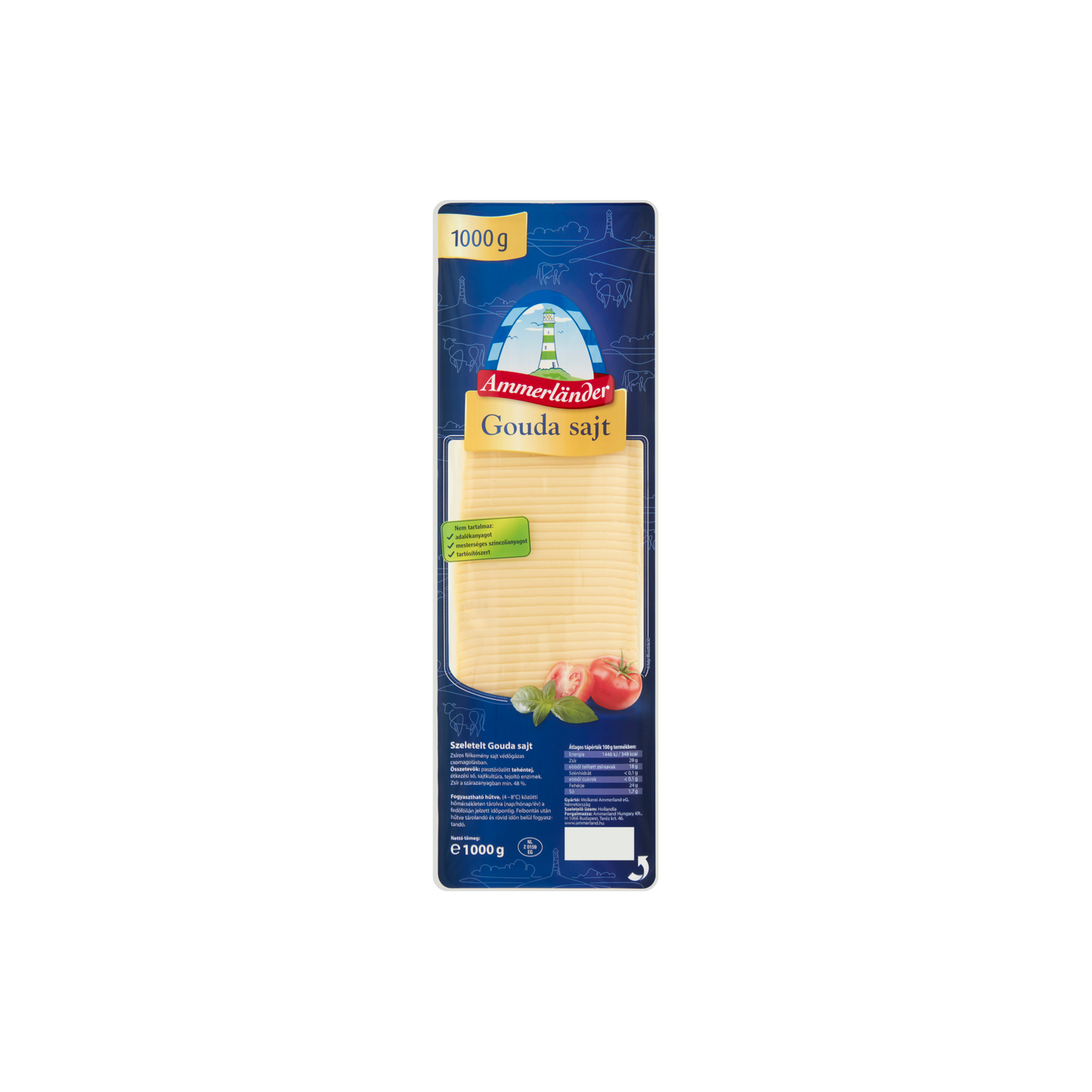 Ammerländer szeletelt gouda sajt 1000 g