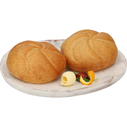 Császárzsemle búzafinom és búza graham lisztből 50g