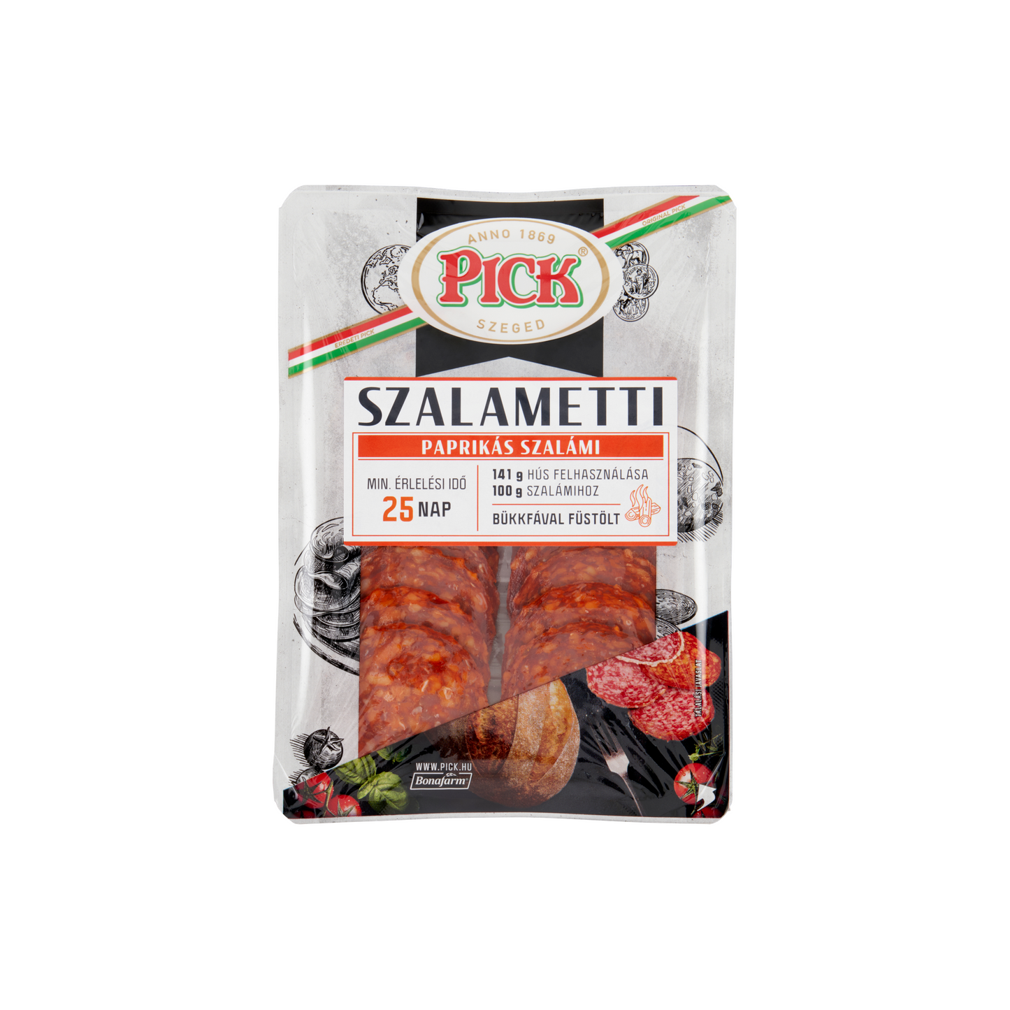 PICK Szalametti szeletelt paprikás szalámi 70 g