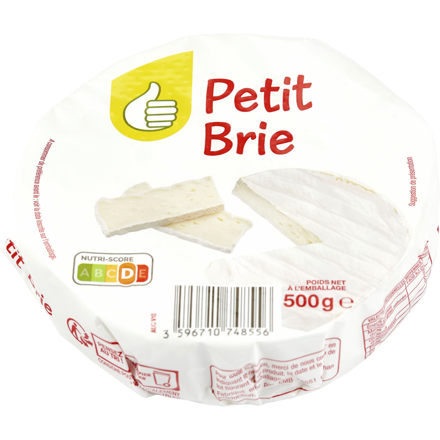 Auchan Tipp kis méretű Brie sajt fehér nemespenésszel érlelt 500 g