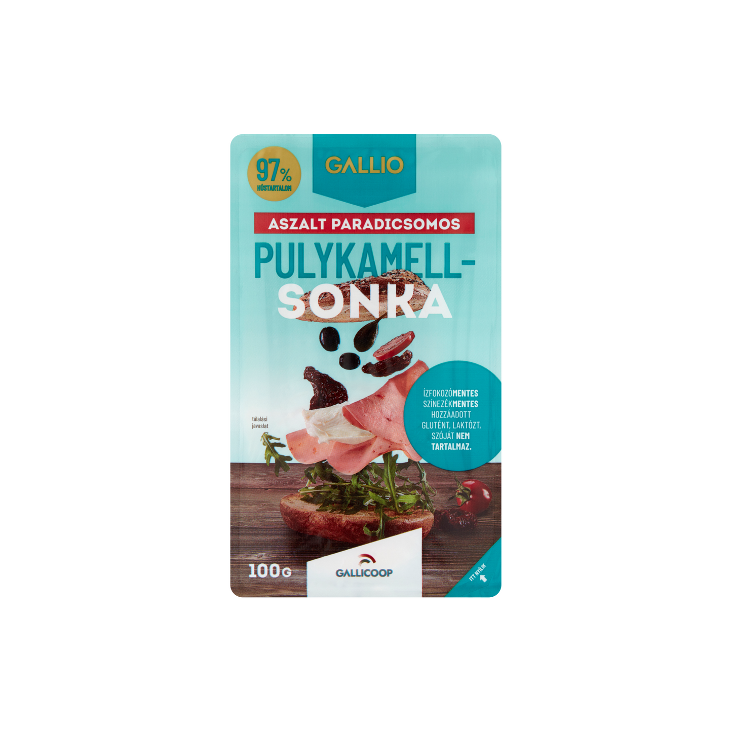 Gallio szeletelt aszalt paradicsomos pulykamell sonka 100 g