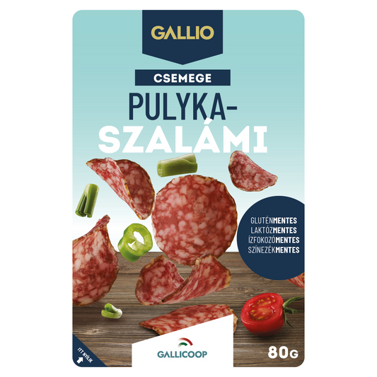 Gallio szeletelt csemege pulyka szalámi 80 g