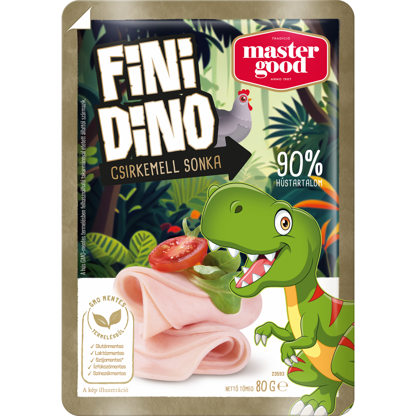 Master Good Fini Dino szeletelt csirkemell sonka 80 g