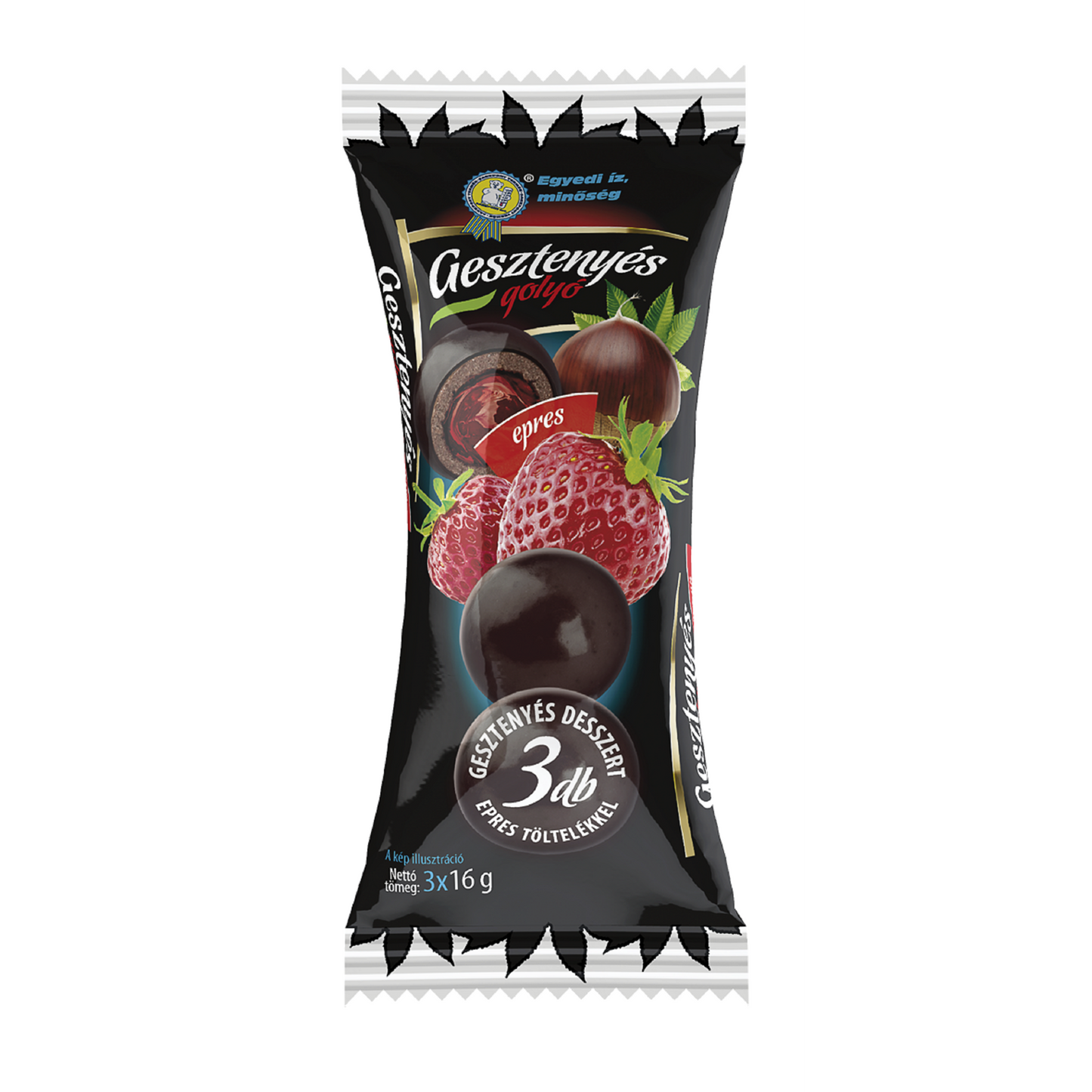 Gesztenyegolyó epres 48 g