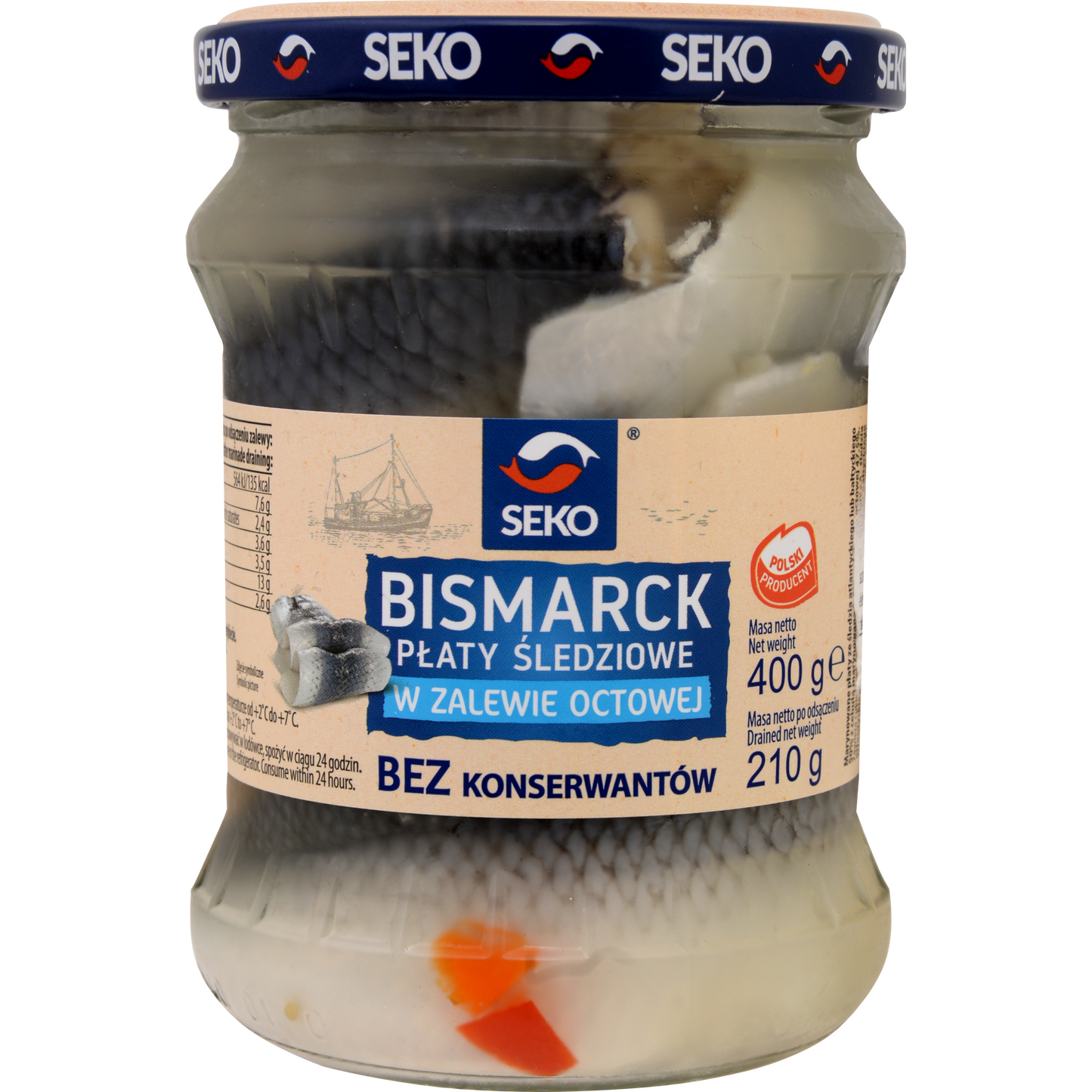 Seko Bismarck hering filé 400/210 g