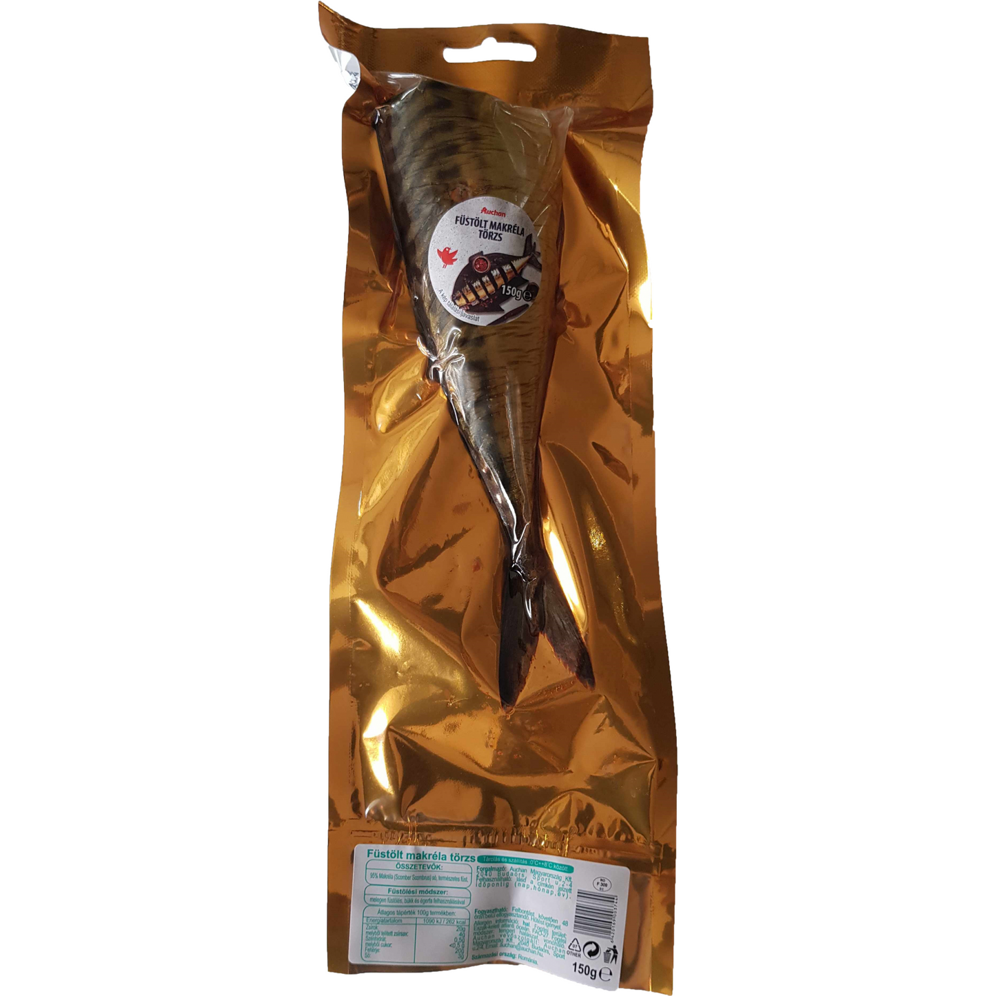 Auchan Kedvenc füstölt makrela törzs 150 g
