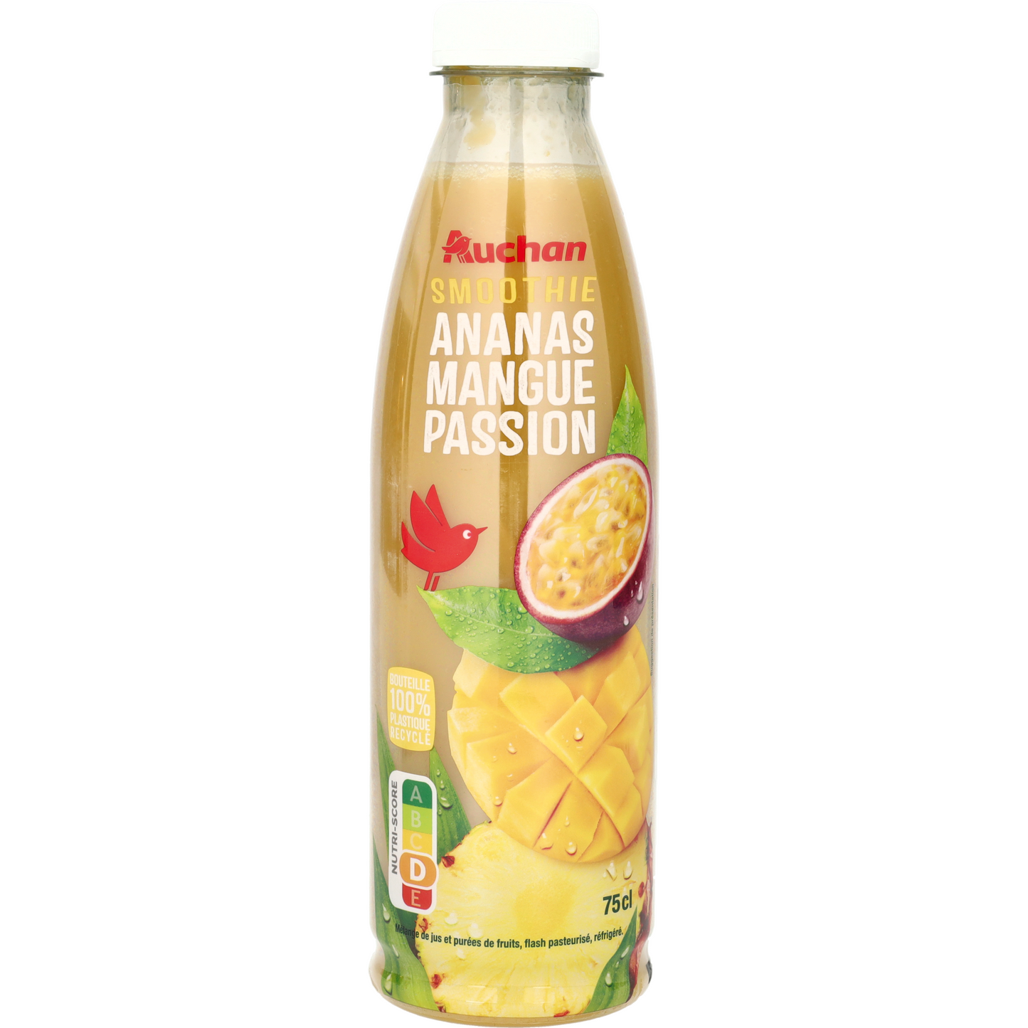 Auchan Kedvenc Mangó-Ananász-Passió gyümölcs ízű Smoothie turmix 0,75 l