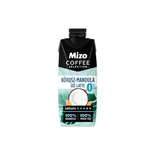 Mizo Coffee Selection Kókusz-Mandula ízű Latte UHT zsírszegény kávés tej édesítőszerekkel 250 ml