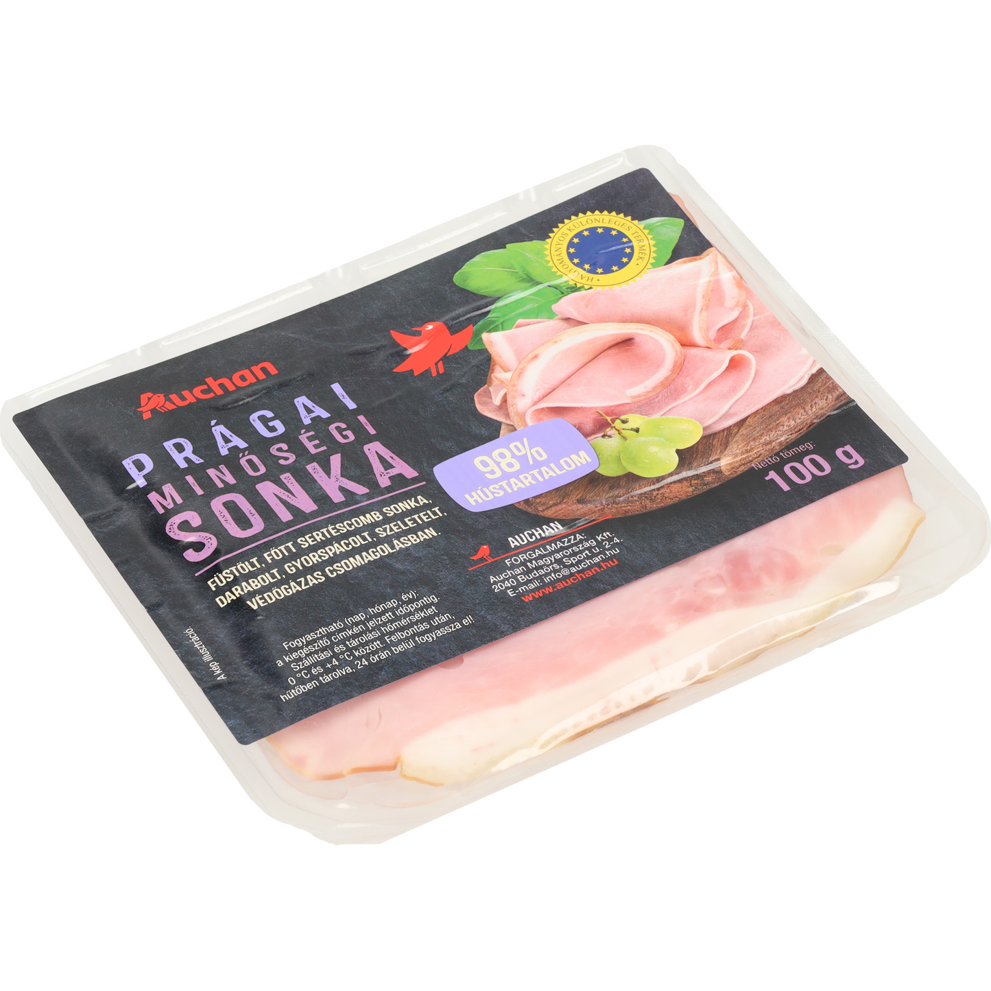 Auchan Kedvenc prágai minőségi sonka 100 g