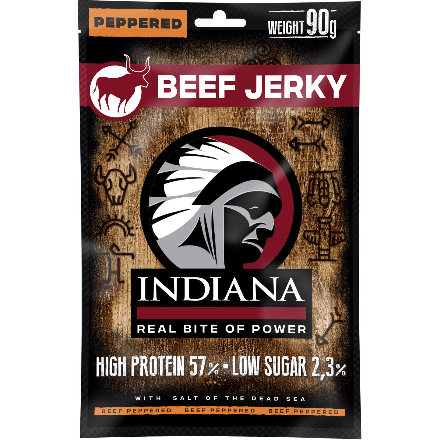 Indiana Jerky marhahúsból borsos ízesítéssel 25g