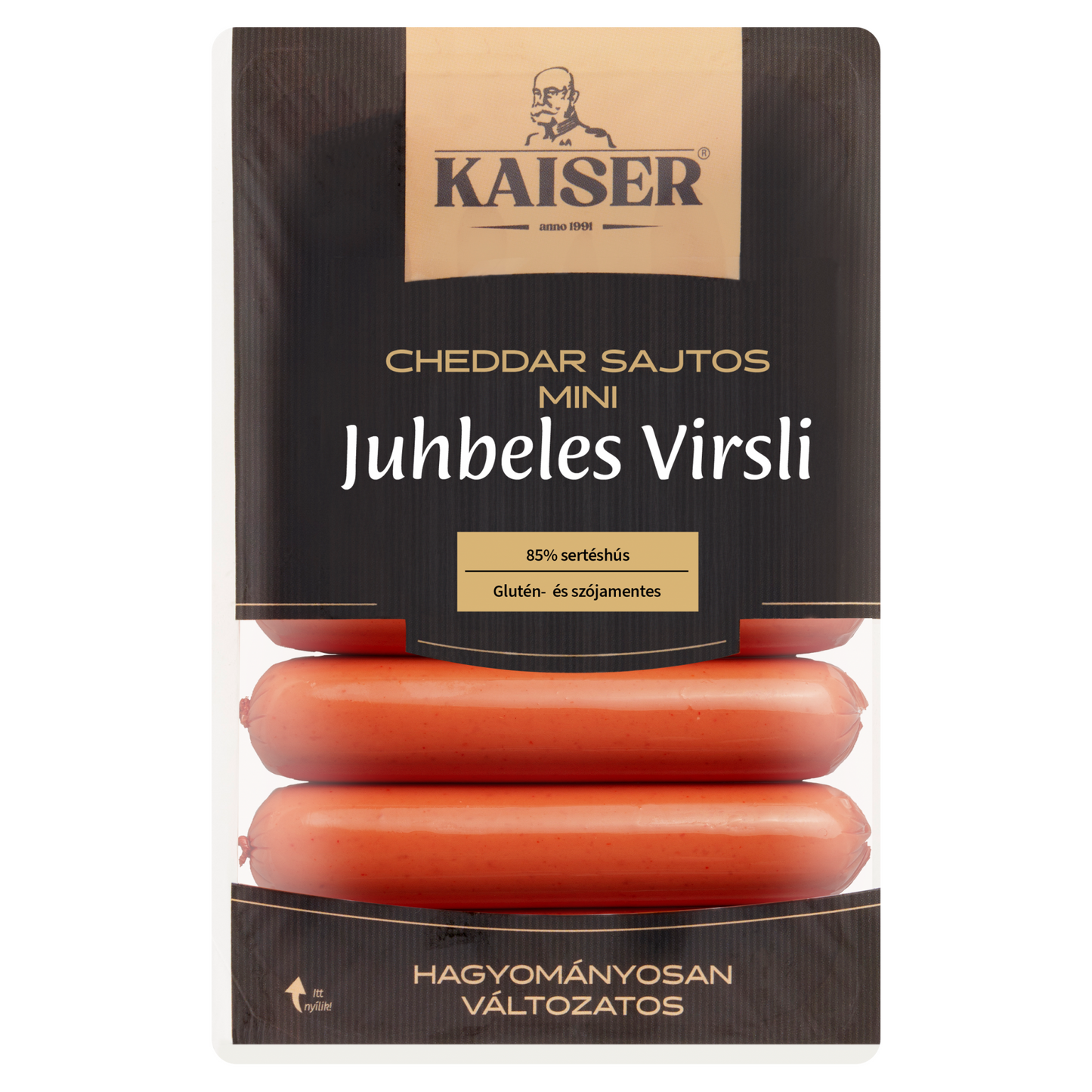 Kaiser cheddar sajtos juhbeles virsli 200 g