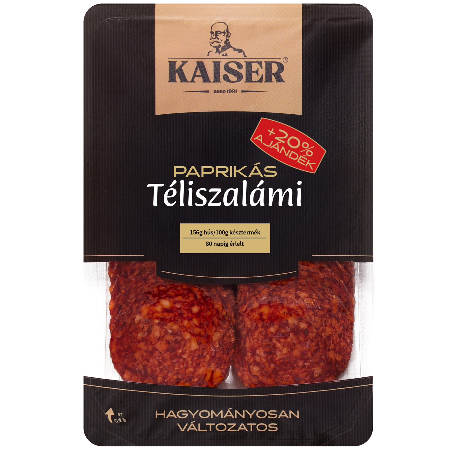 Kaiser Paprikás téliszalámi 90g