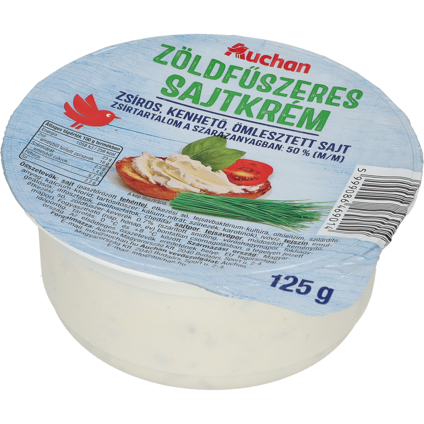 Auchan Kedvenc zöldfűszeres sajtkrém 125 g