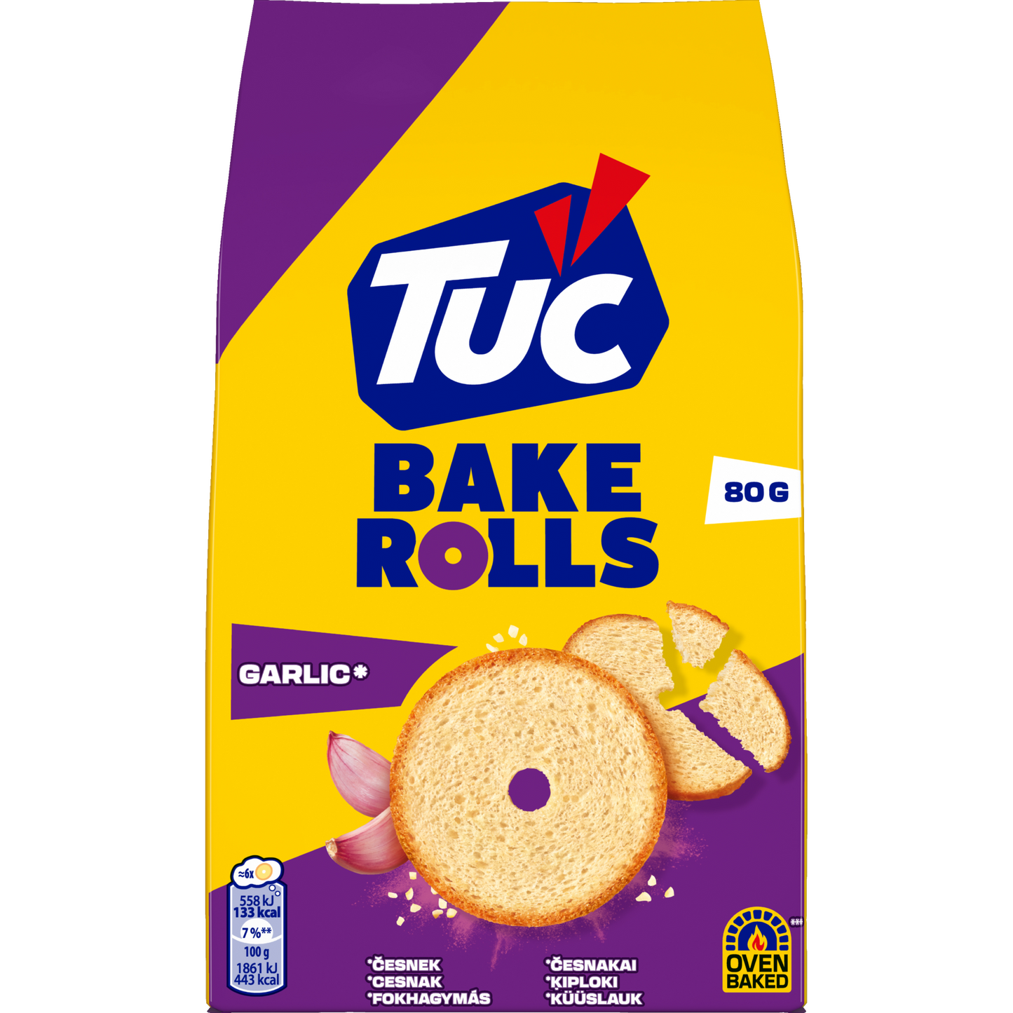 Tuc Bake Rolls fokhagymás kétszersült 80 g