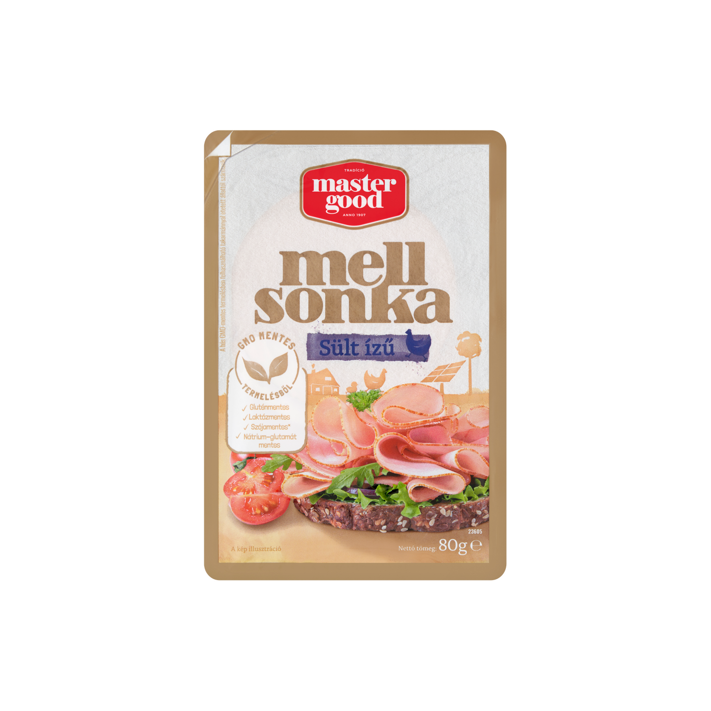 Master Good szeletelt, sültízű csirkemell sonka 80 g