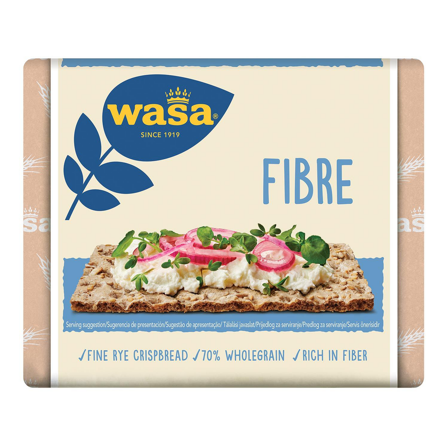 Wasa Fibre élelmi rostokban gazdag, rozsliszttel készült sütőipari termék 230 g