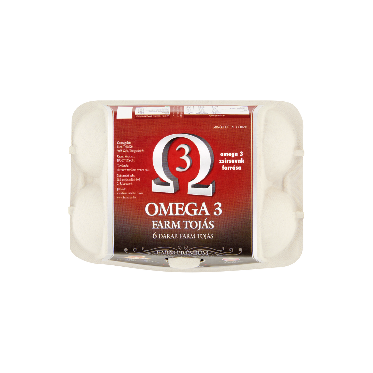 Farm Tojás Prémium Omega 3 tojás M 6 db