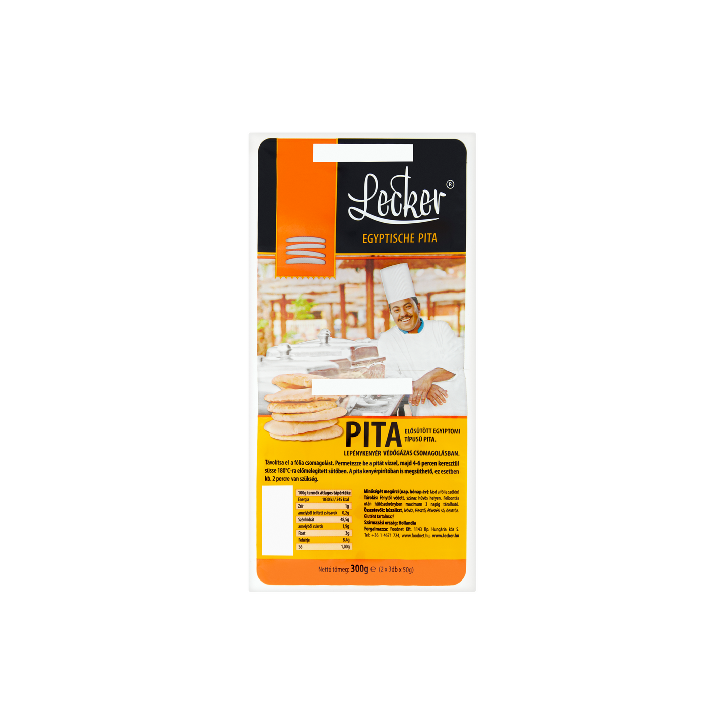 Lecker elősütött egyiptomi típusú pita