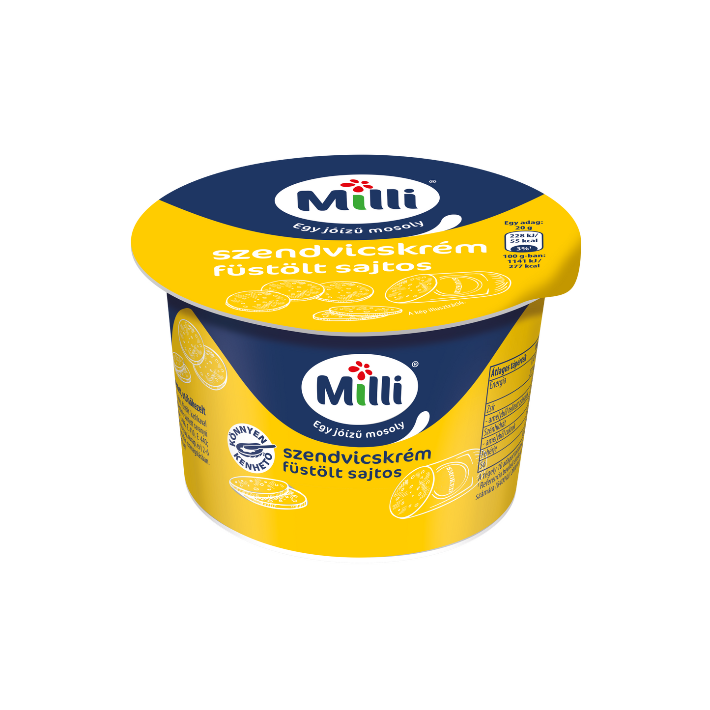 Milli füstölt sajtos szendvicskrém 200 g