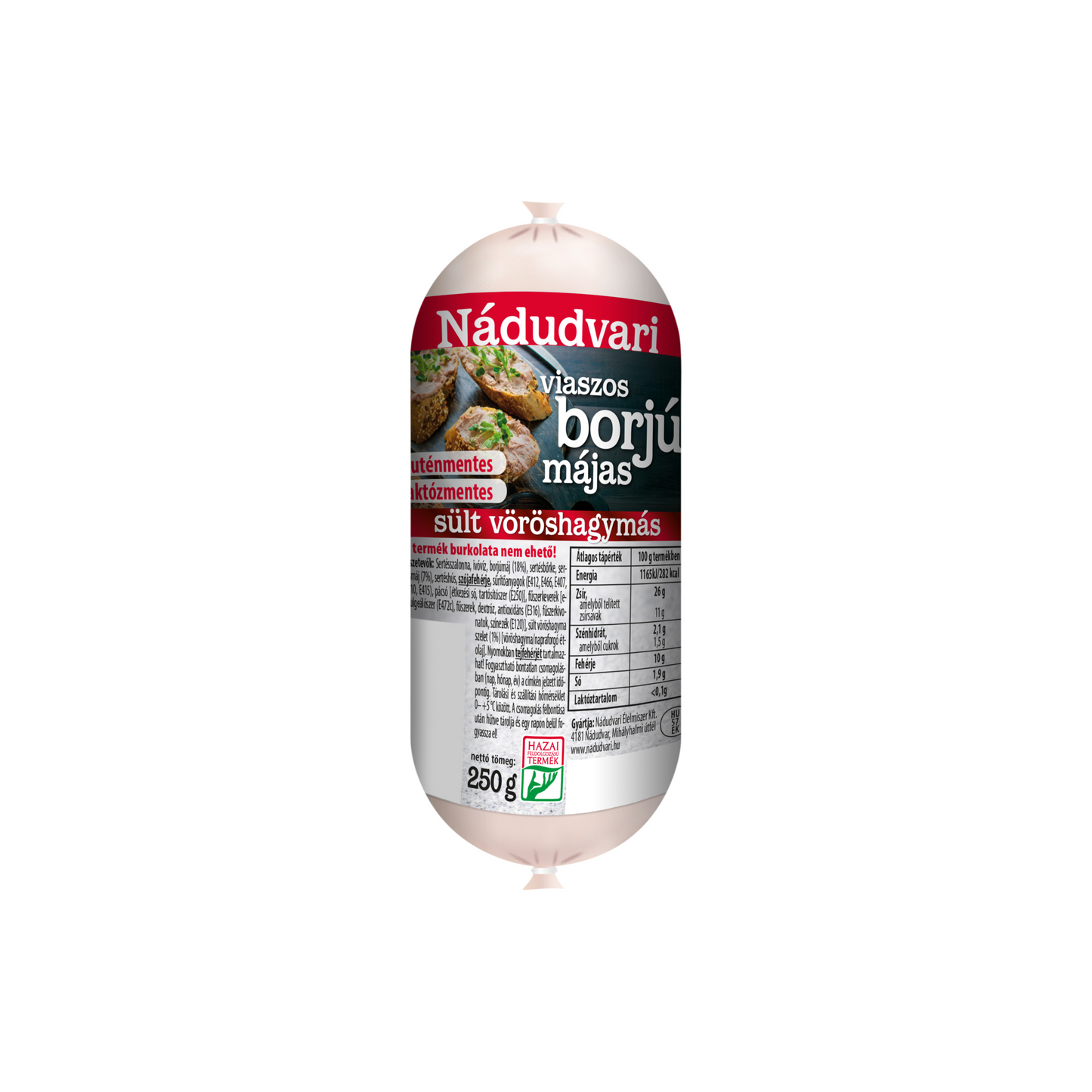 Nádudvari sült vöröshagymás viaszos borjú májas 250 g
