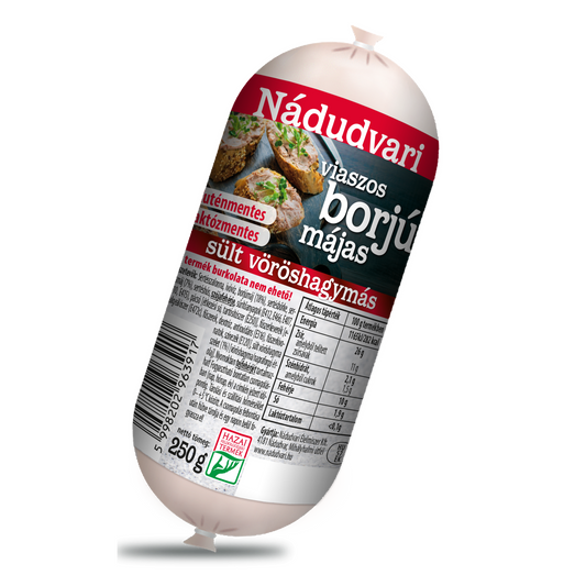 Nádudvari sült vöröshagymás viaszos borjú májas 250 g