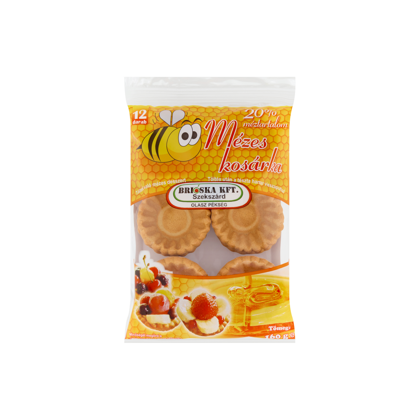 Brióska mézes kosárka 12 db 160 g