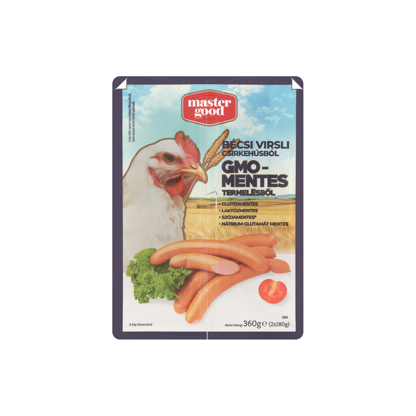 Master Good bécsi virsli csirkehúsból 2 x 180 g (360 g)