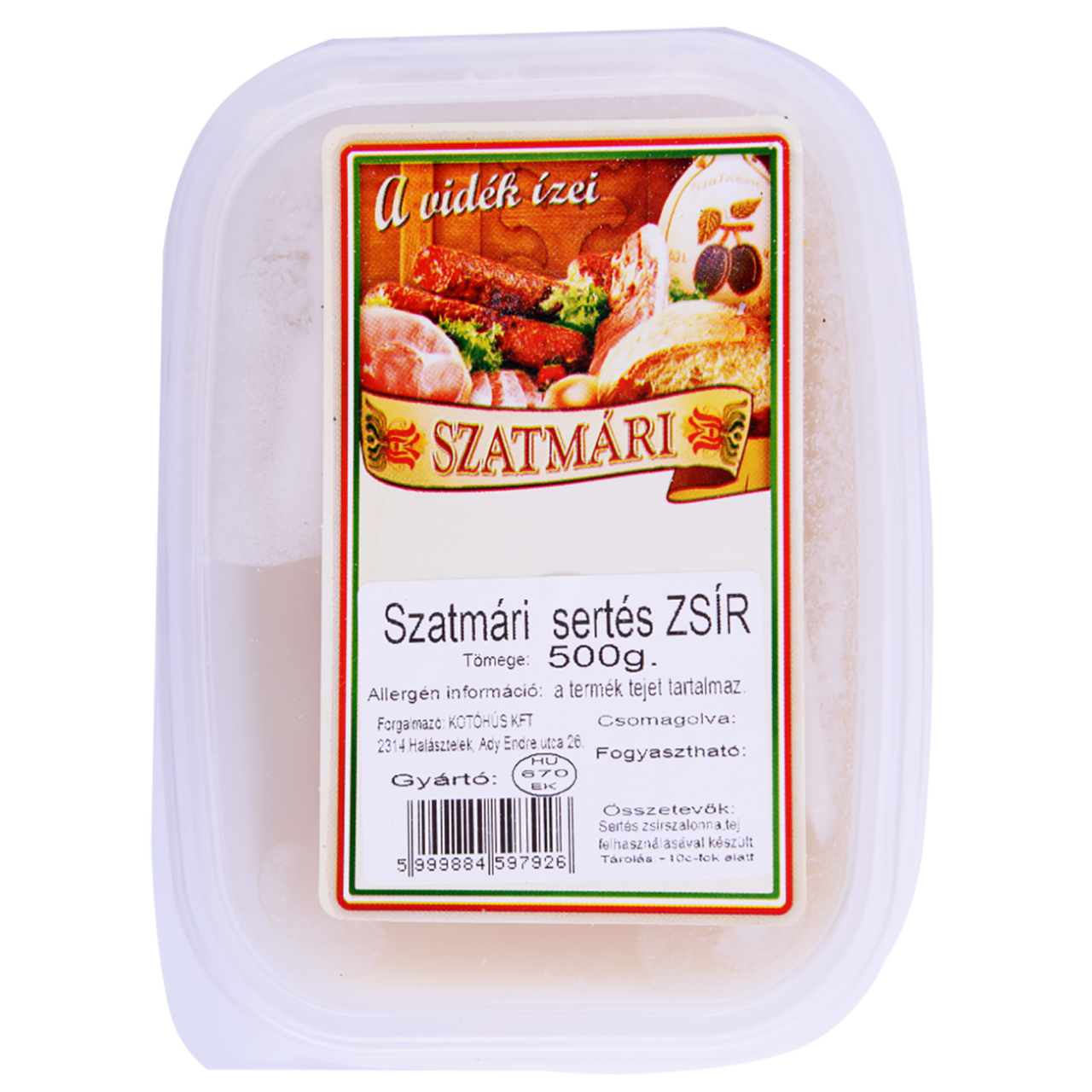 Szatmári étkezési sertés zsír 500 g