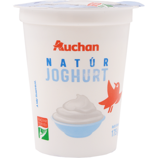 Auchan Kedvenc natúr joghurt élőflórás homogénezett 3% 175 g