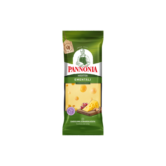 Pannónia Mester Ementáli zsíros, kemény, erjedési lyukas tömbsajt 1 kg