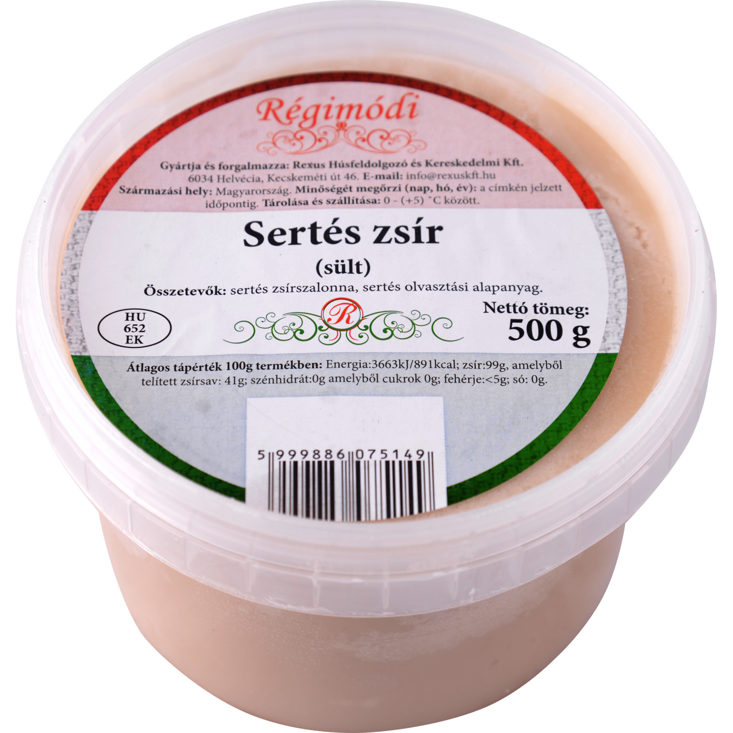 Régimódi sertés zsír (sült) 500 g