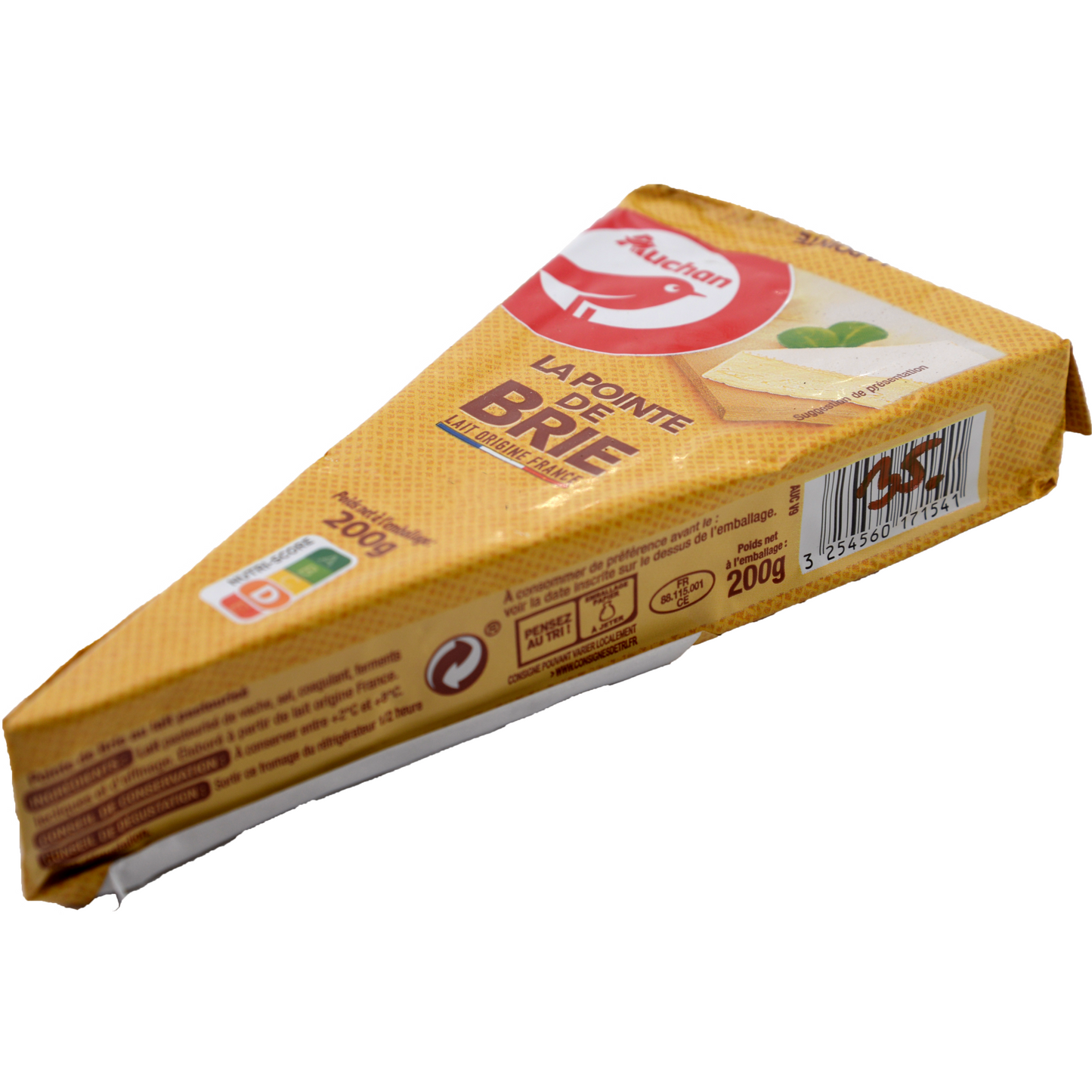 Auchan Kedvenc Brie Pointe fehér nemespenésszel érlelt sajt 200 g