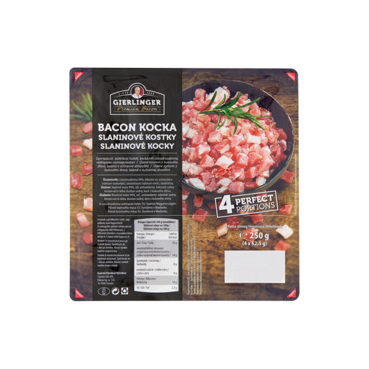 Gierlinger bacon kocka 4 x 62,5 g (250 g)
