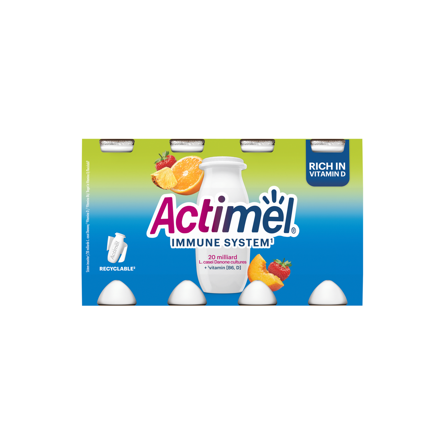 Danone Actimel vegyes gyümölcsízű zsírszegény joghurtalapú ital  8 x 100 g (800 g)