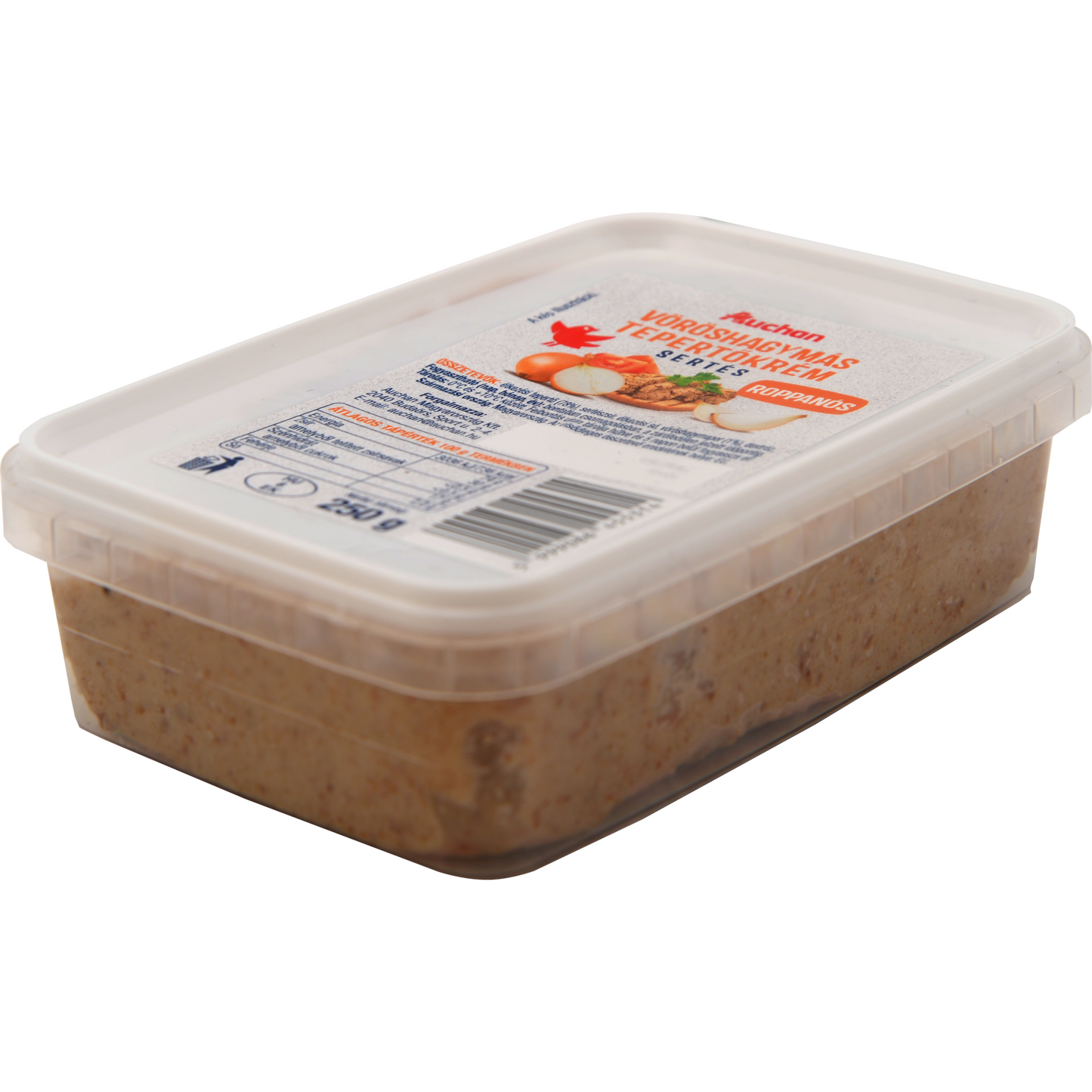 Auchan Kedvenc Vöröshagymás sertés tepertőkrém roppanós 250 g