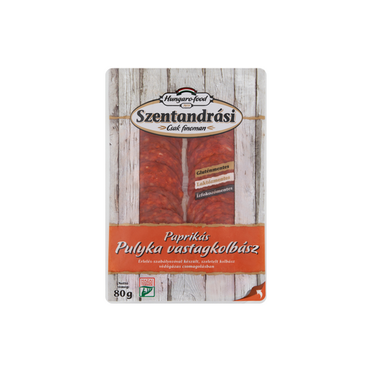 Szentandrási paprikás pulyka vastagkolbász 80 g