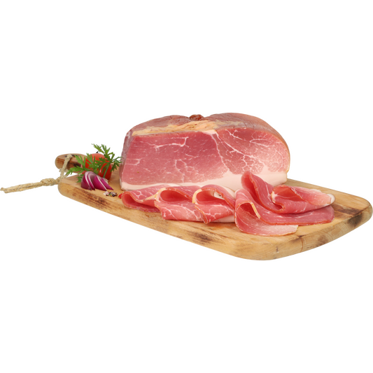 Házi füstölt érlelt darabolt nyers comb sonka kb.300g