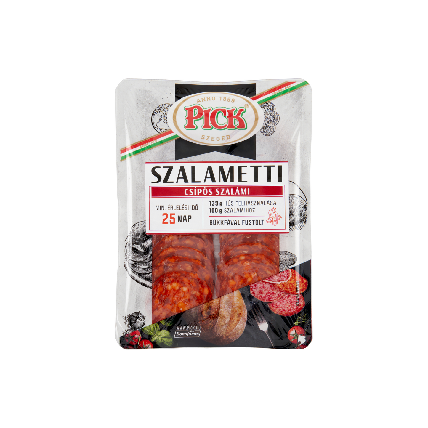PICK Szalametti szeletelt csípős szalámi 70 g