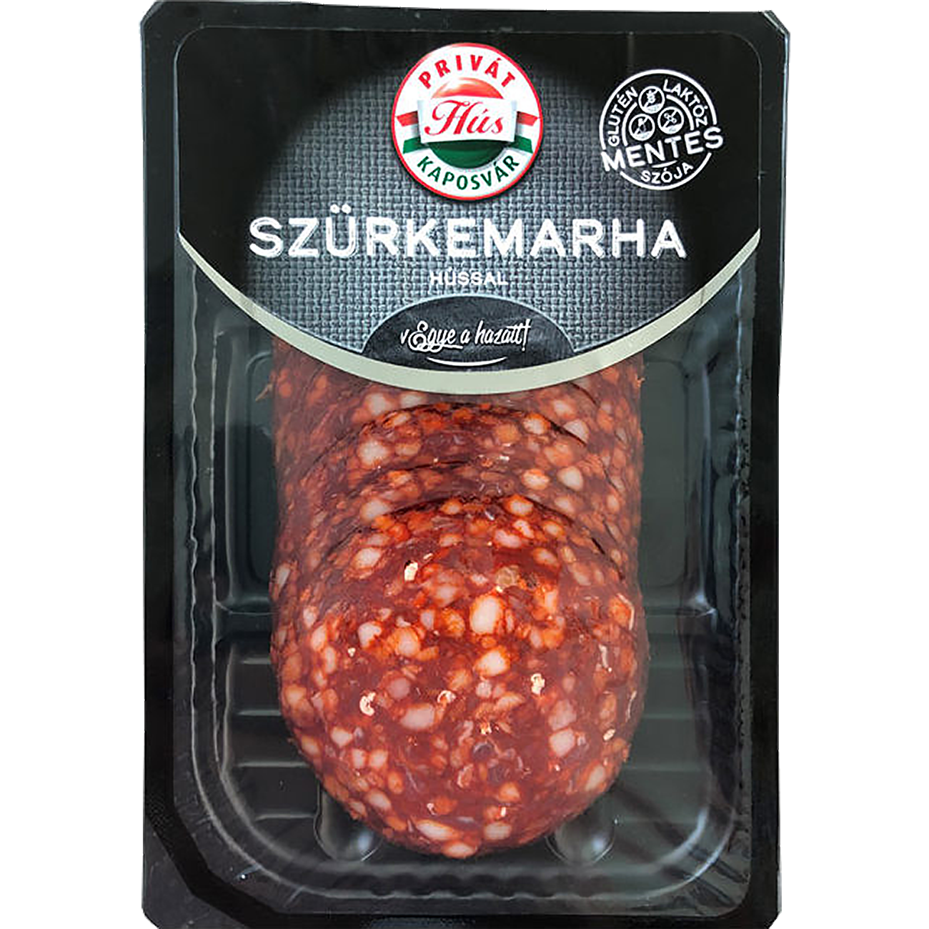 CSIKÓS CSÍPŐS SZALÁMI Szürkemarha és sertéshúsból  Füstölt, érlelés-szabályozóval készült penészmentes szalámi szeletelt, védőgázos csomagolásban 60g