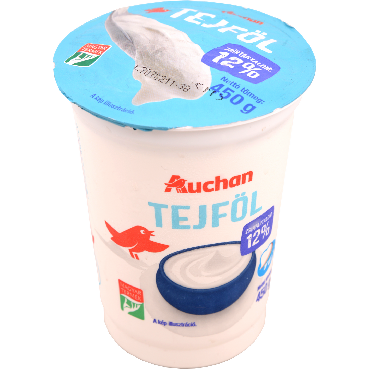Auchan Kedvenc tejföl pasztőrözött, homogénezett  12% 450 g