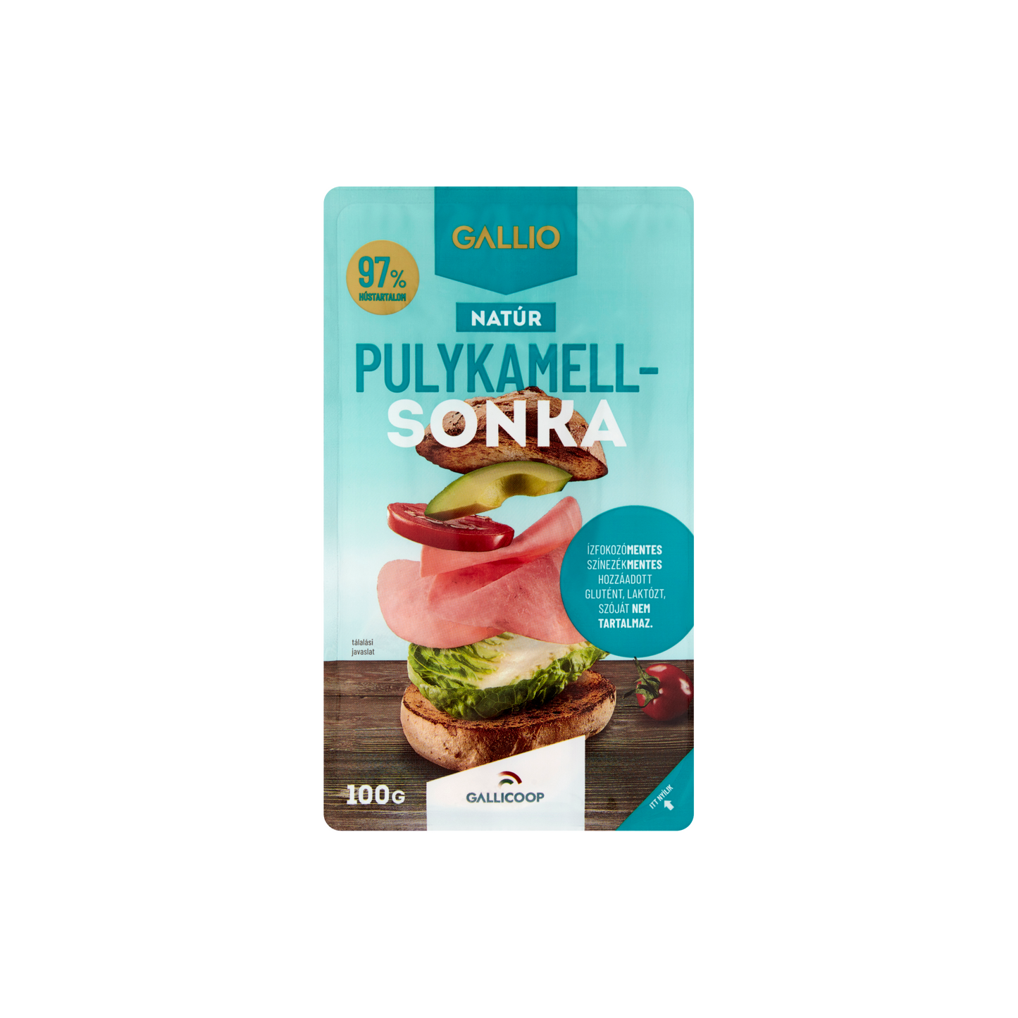 Gallio szeletelt natúr pulykamellsonka 100 g