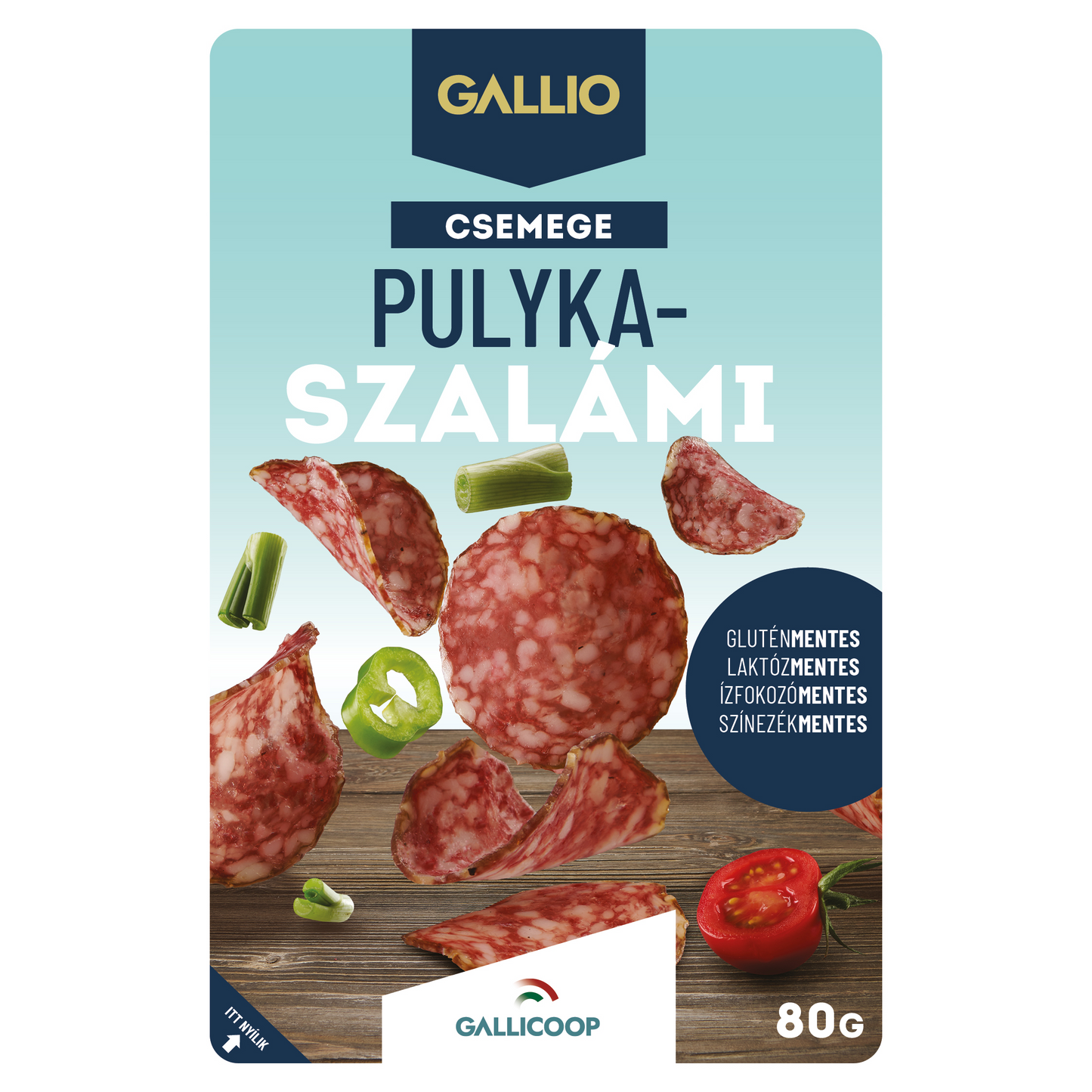 Gallio szeletelt csemege pulyka szalámi 80 g