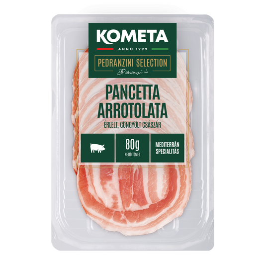 Kometa Pancetta Arrotolata szeletelt, érlelt göngyölt császár 80 g