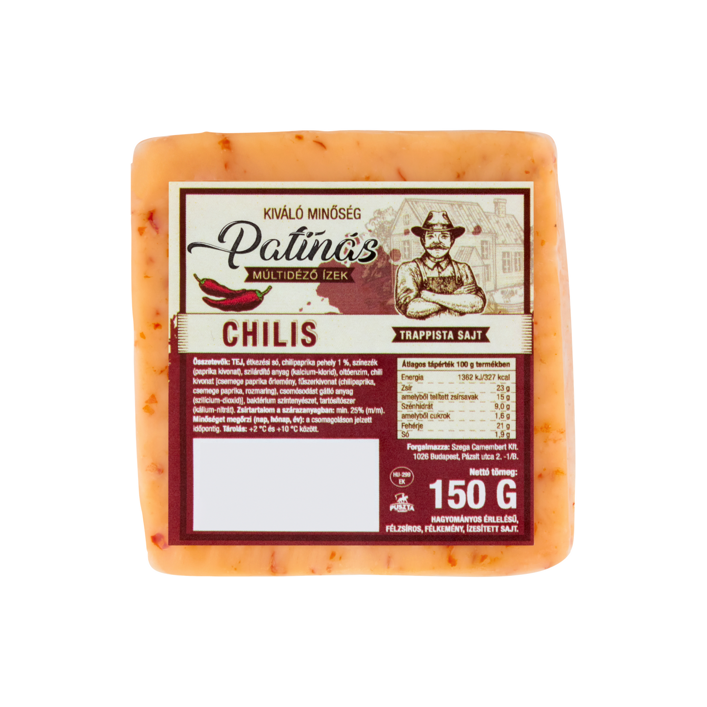 Patinás chilis trappista sajt 150 g