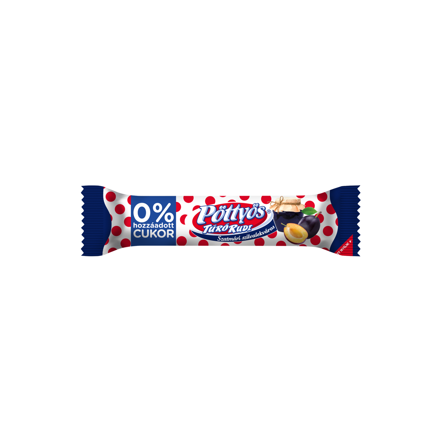 Pöttyös Túró Rudi desszertkészítmény kakaós étbevonattal, szilvalekvárral 35 g