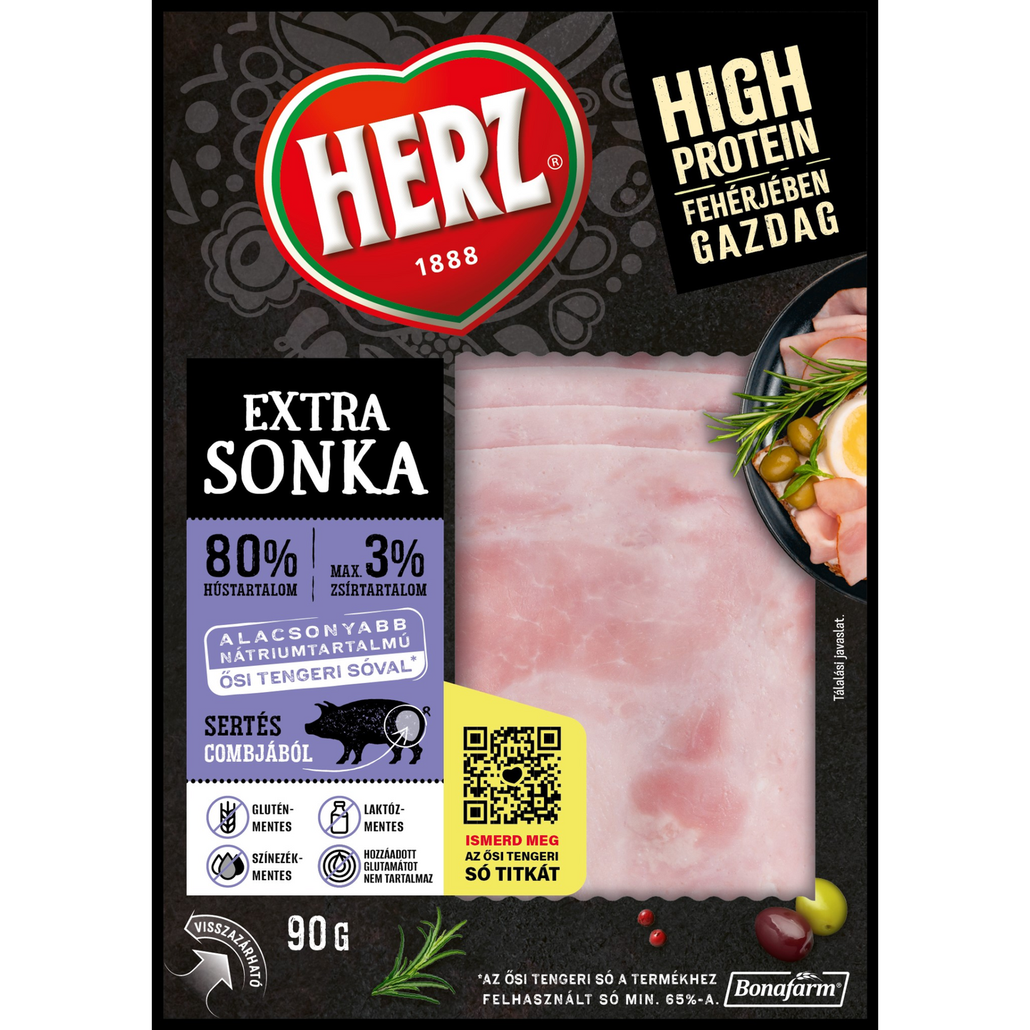 HERZ szeletelt extra sonka 90 g