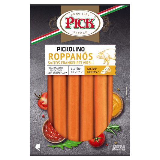 Pick Pickolino roppanós sajtos frankfurti virsli sertéshúsból 300 g