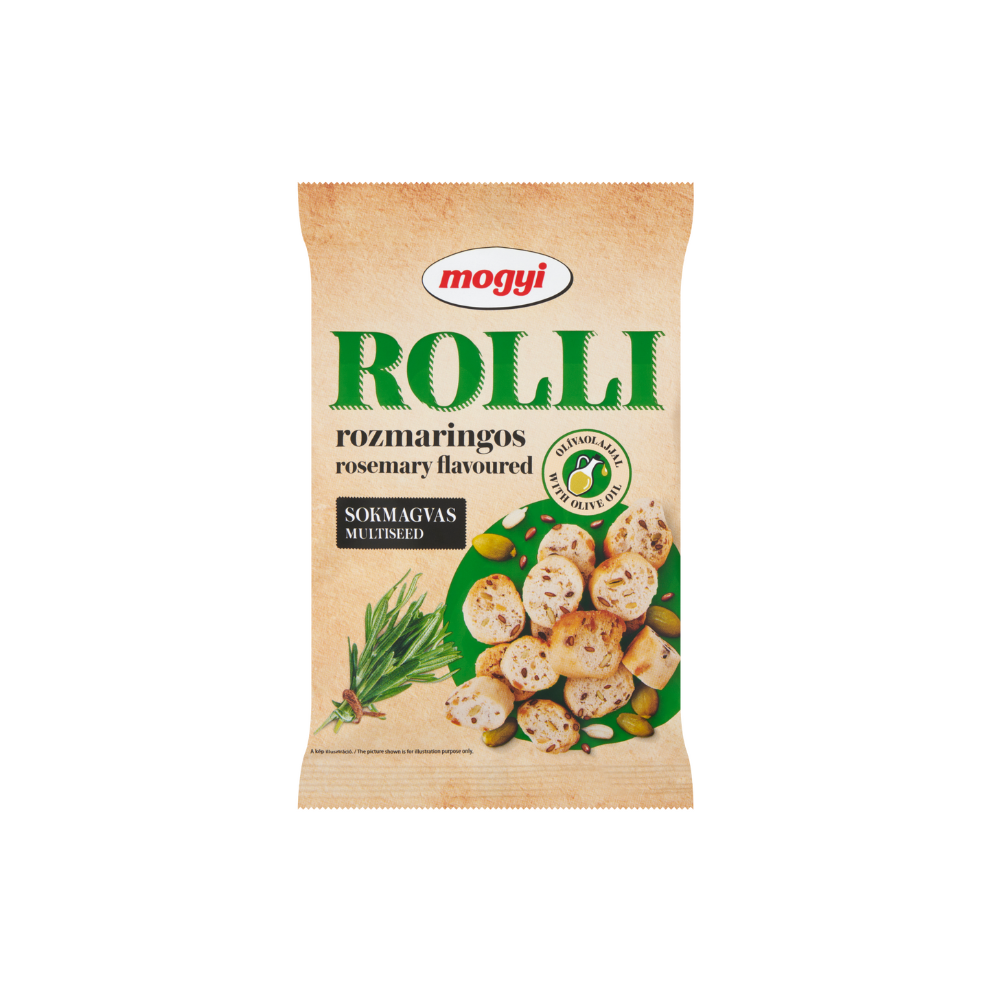 Mogyi Rolli rozmaringos, pirított, sokmagvas kenyérkarika olívaolajjal 65 g