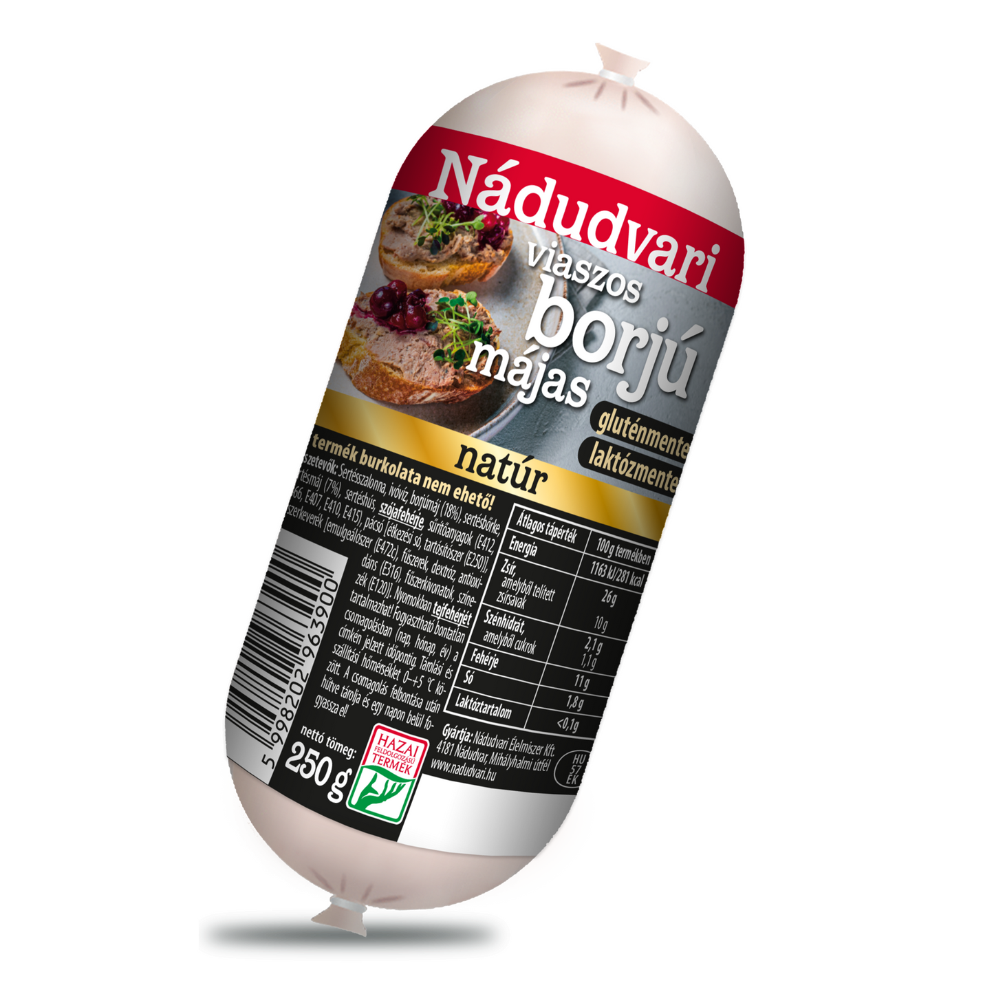 Nádudvari natúr viaszos borjú májas 250 g