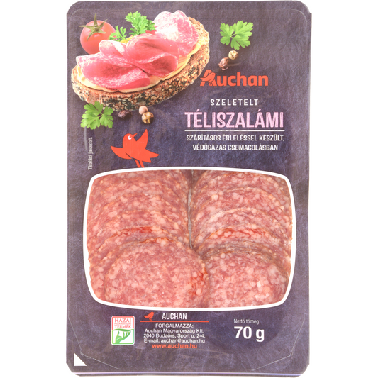 Auchan Kedvenc téliszalámi csemege 70 g